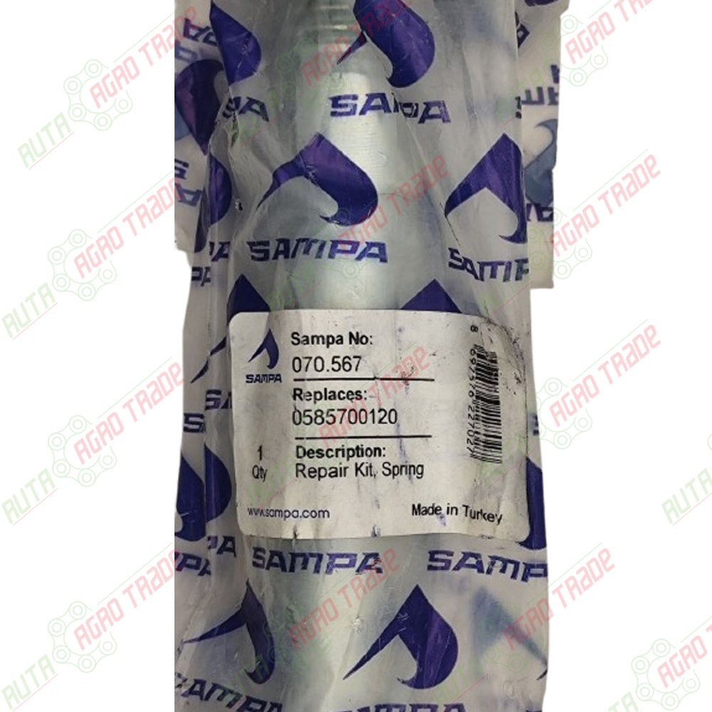 Болт рессоры М30x3,5x202 BPW (Sampa), 070.567