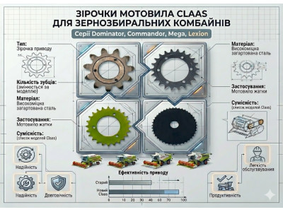 Зірочки мотовила комбайнів Claas — купити в Україні